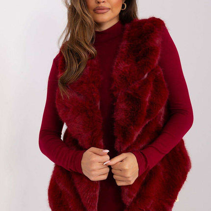 Elegant Multi-Pocket Faux Fur Vest for Every Event