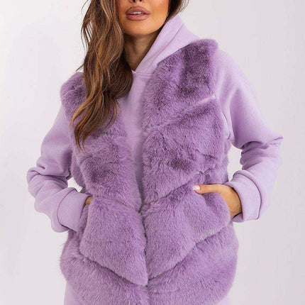 Elegant Multi-Pocket Faux Fur Vest for Every Event