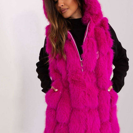 Elegant Hooded Faux Fur Vest for Stylish Warmth