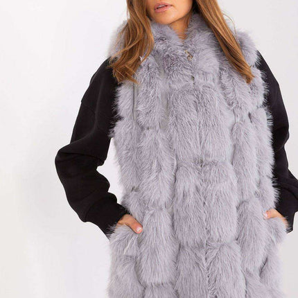 Elegant Hooded Faux Fur Vest for Stylish Warmth