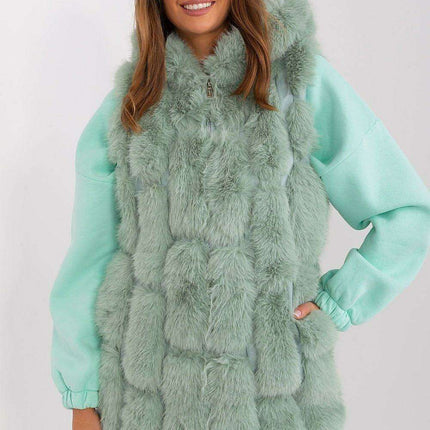 Elegant Hooded Faux Fur Vest for Stylish Warmth