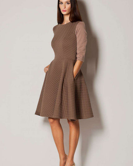 Elegant Flare: Quilted Dress for Effortless Chic