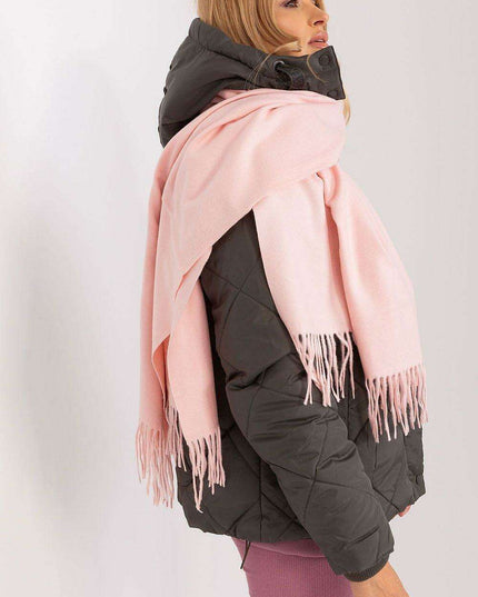 Chic Winter Wrap with Tassel Accents - Luxurious 100% Polyester, 196 cm Long