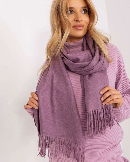 Chic Winter Wrap with Tassel Accents - Luxurious 100% Polyester, 196 cm Long