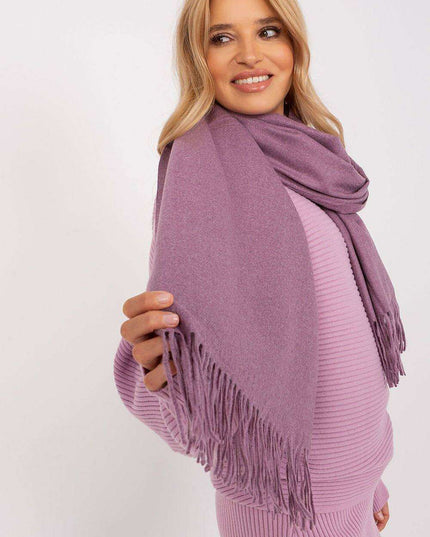 Chic Winter Wrap with Tassel Accents - Luxurious 100% Polyester, 196 cm Long