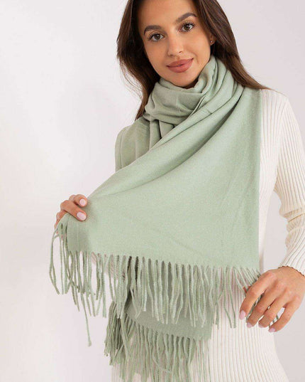 Chic Winter Wrap with Tassel Accents - Luxurious 100% Polyester, 196 cm Long