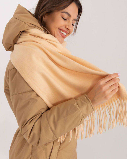 Chic Winter Wrap with Tassel Accents - Luxurious 100% Polyester, 196 cm Long