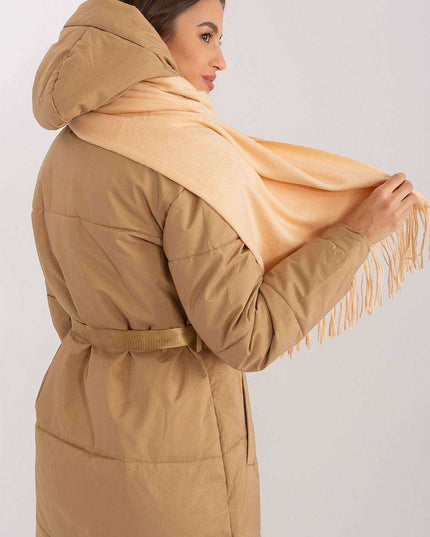 Chic Winter Wrap with Tassel Accents - Luxurious 100% Polyester, 196 cm Long