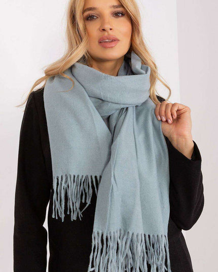 Chic Winter Wrap with Tassel Accents - Luxurious 100% Polyester, 196 cm Long