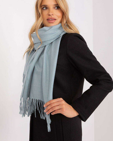 Chic Winter Wrap with Tassel Accents - Luxurious 100% Polyester, 196 cm Long
