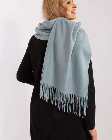 Chic Winter Wrap with Tassel Accents - Luxurious 100% Polyester, 196 cm Long