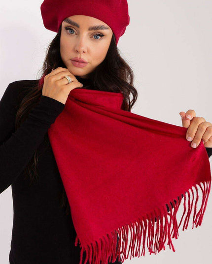 Chic Winter Wrap with Tassel Accents - Luxurious 100% Polyester, 196 cm Long