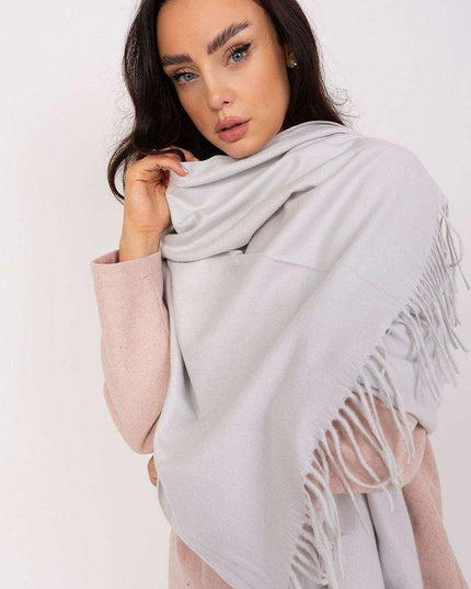 Chic Winter Wrap with Tassel Accents - Luxurious 100% Polyester, 196 cm Long