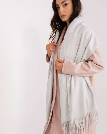 Chic Winter Wrap with Tassel Accents - Luxurious 100% Polyester, 196 cm Long