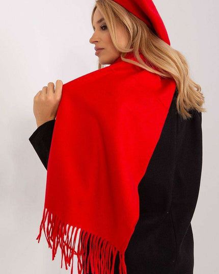 Chic Winter Wrap with Tassel Accents - Luxurious 100% Polyester, 196 cm Long