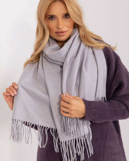 Chic Winter Wrap with Tassel Accents - Luxurious 100% Polyester, 196 cm Long