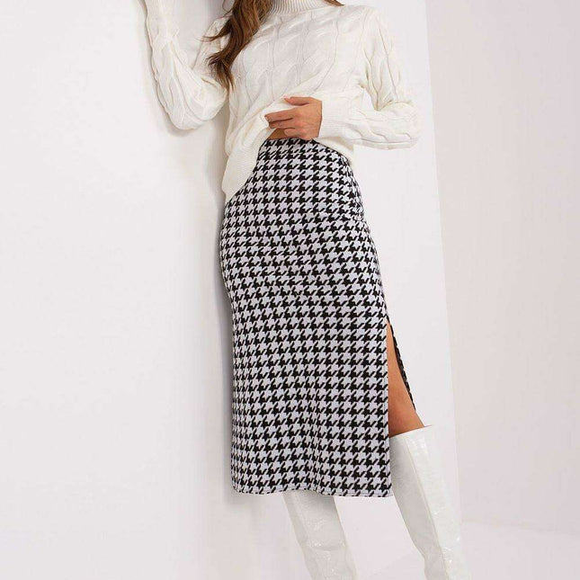 Elegant Peplum Knit Midi Skirt