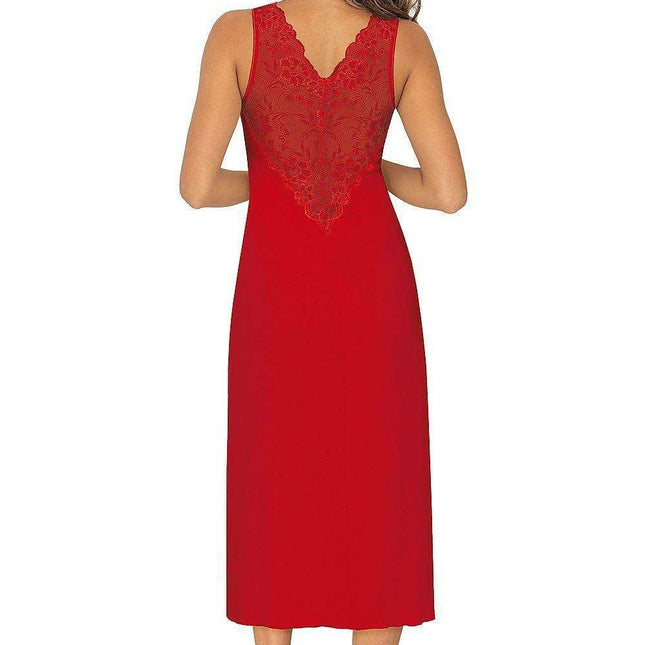 Ethereal Lace-Trimmed Nightgown with Floral Embellishments