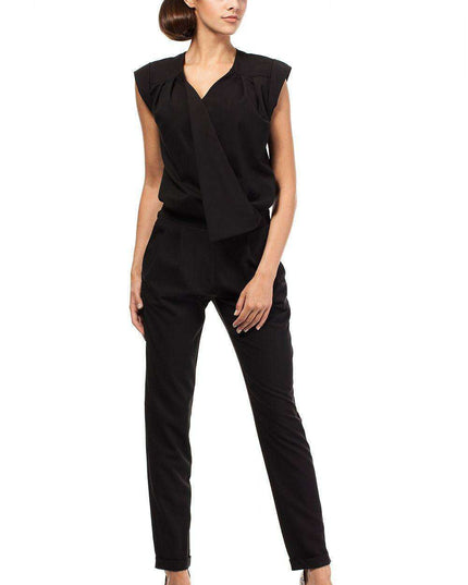 Chic Tapered Hem Jumpsuit with Elegant Envelope Design