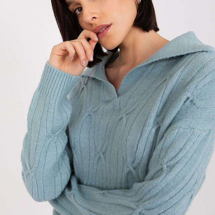 Elegant Variegated Acrylic Jumper with Textured Detail