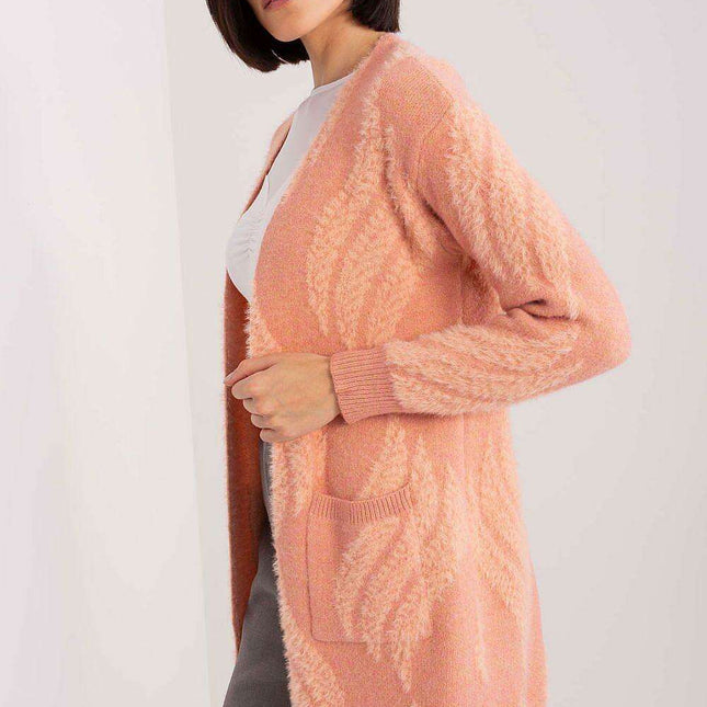 Chic Variegated Long Cardigan with Handy Slip Pockets