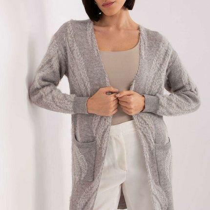 Chic Variegated Long Cardigan with Handy Slip Pockets