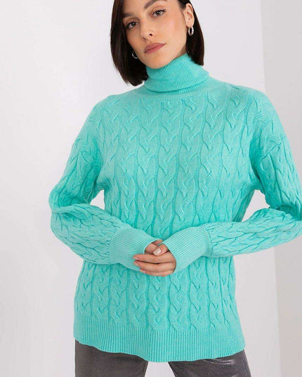 Cozy Plaid Turtleneck Sweater