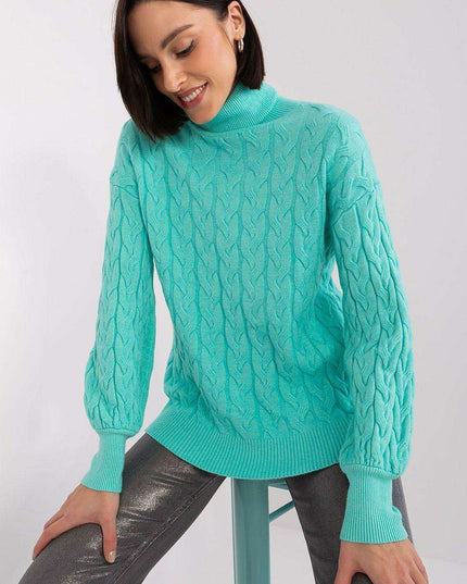 Cozy Plaid Turtleneck Sweater