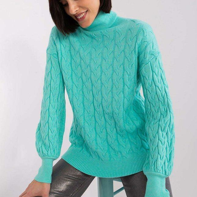 Cozy Plaid Turtleneck Sweater