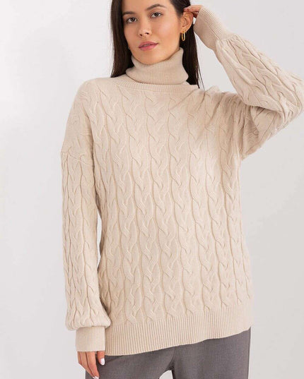 Cozy Plaid Turtleneck Sweater