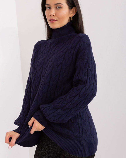 Cozy Plaid Turtleneck Sweater