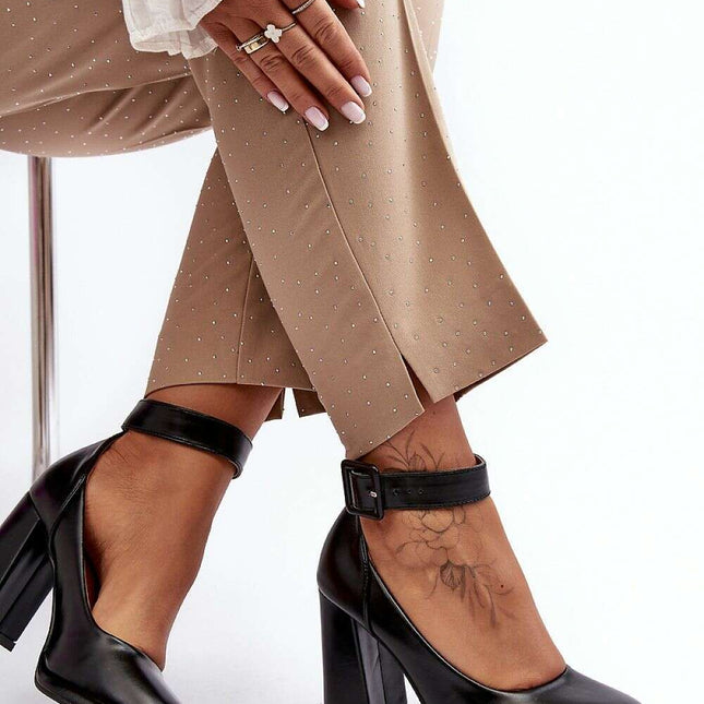 Block heel pumps model 188528