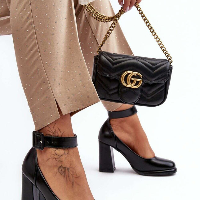 Block heel pumps model 188528