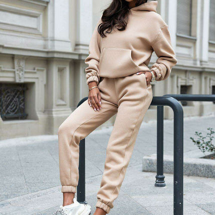 Chic Teddy Bear Knit Sweatsuit Set For Women Loungewear