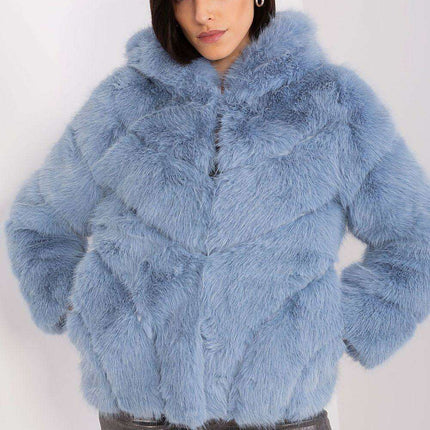 Chic Hooded Faux Fur Jacket