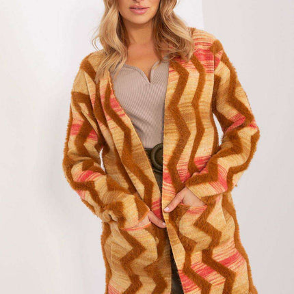 Stylish Geometric Print Wrap Sweater