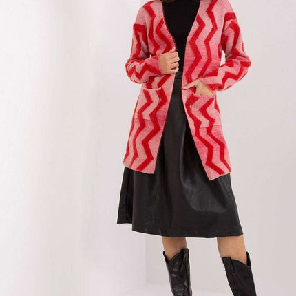 Stylish Geometric Print Wrap Sweater