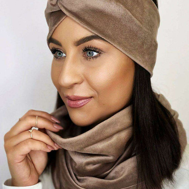 Velvet Elegance Twist Headband for Women Fashion Accessory