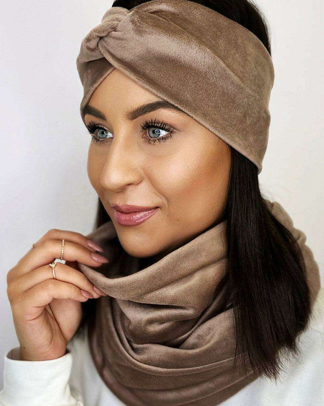 Velvet Elegance Twist Headband for Women Fashion Accessory