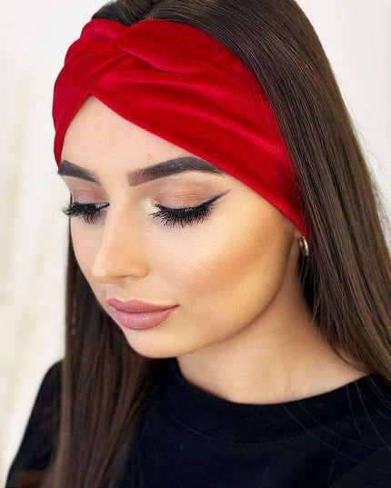 Velvet Elegance Twist Headband for Women Fashion Accessory