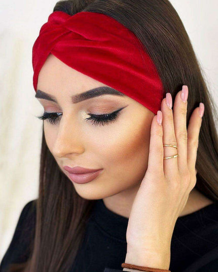 Velvet Elegance Twist Headband for Women Fashion Accessory