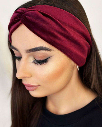 Velvet Elegance Twist Headband for Women Fashion Accessory