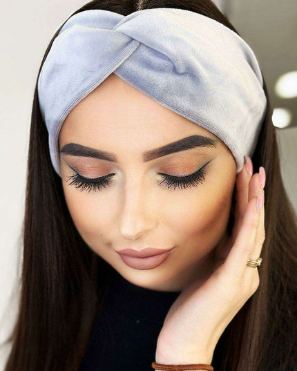 Velvet Elegance Twist Headband for Women Fashion Accessory