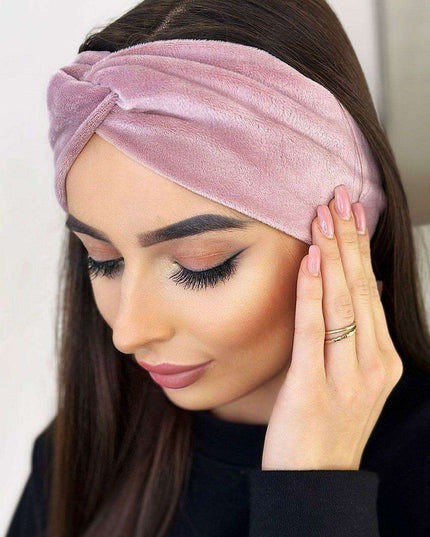 Velvet Elegance Twist Headband for Women Fashion Accessory