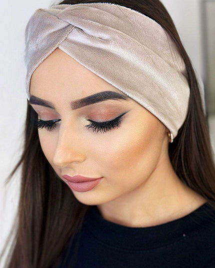 Velvet Elegance Twist Headband for Women Fashion Accessory