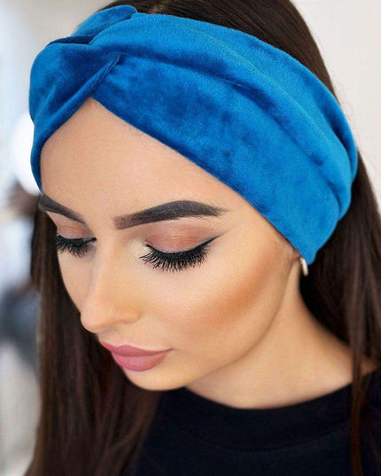 Velvet Elegance Twist Headband for Women Fashion Accessory