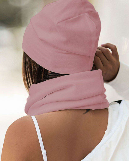 Snug Cotton Beanie and Neck Warmer Set Cozy Winter