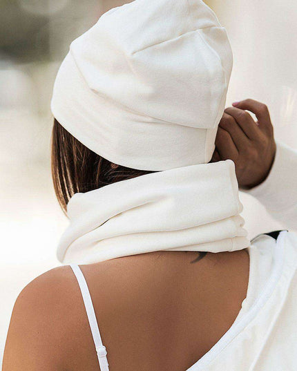 Snug Cotton Beanie and Neck Warmer Set Cozy Winter
