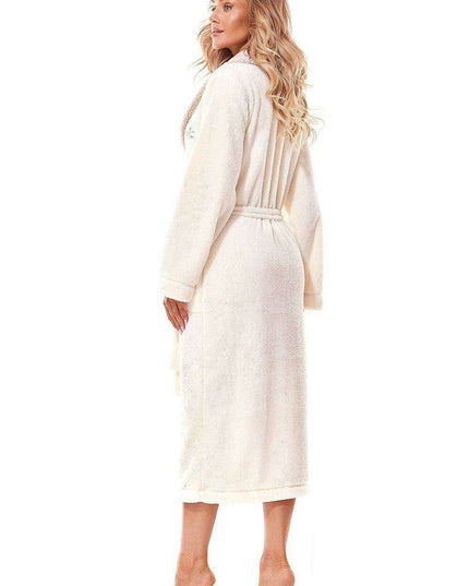 Luxurious Embroidered Women's Robe with Comfortable Pockets and Adjustable Tie
