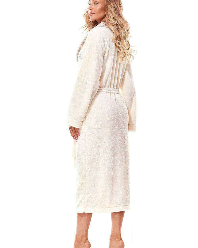 Luxurious Embroidered Women's Robe with Comfortable Pockets and Adjustable Tie